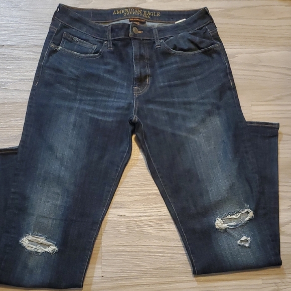 American Eagle Outfitters Other - American Eagle Outfitters Blue Slim Fit Jeans with Distressed Details-Mens 32x34